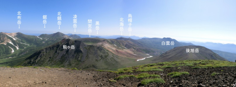 旭岳山頂パノラマ